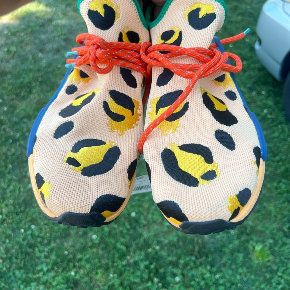 Adidas Cheetah print human races by Pharrell